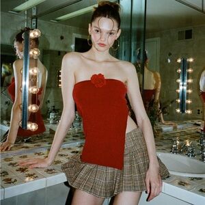 With jean Belle Top | Red